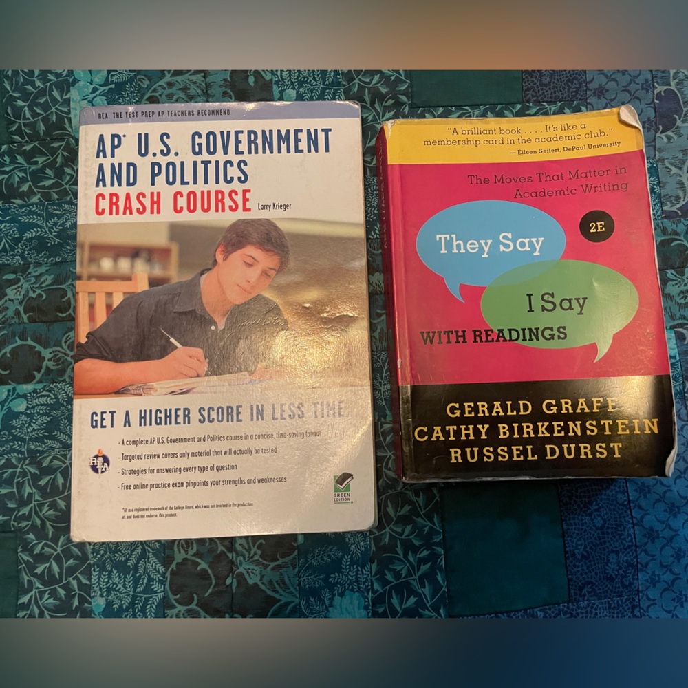 Books Bundle of 2 US Government and Politics and They Say I Say Academic Writing